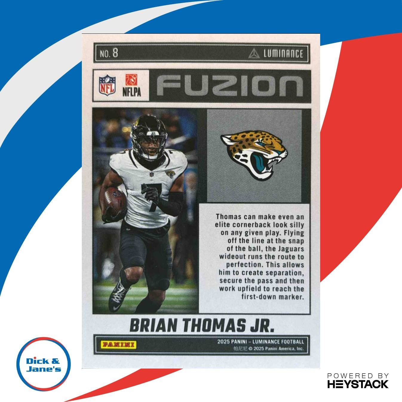 2025 Panini Luminance Brian Thomas Jr. Fuzion #8 Jacksonville Jaguars - Sports Cards
