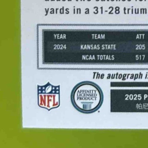 2025 Panini Luminance DJ Giddens Auto /700 #112 RC Indianapolis Colts - Sports Cards