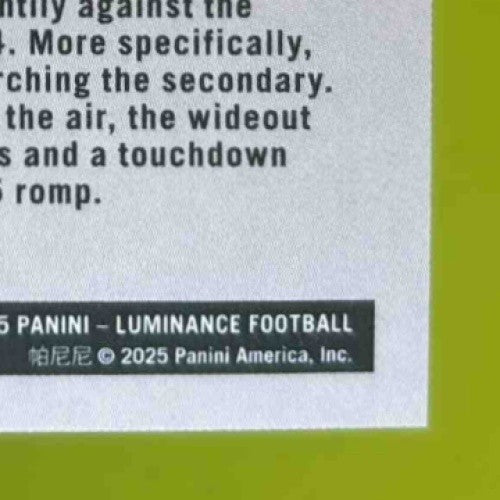 2025 Panini Luminance Emeka Egbuka Dynamic Rookies Orange /100 #2 Buccaneers - Sports Cards