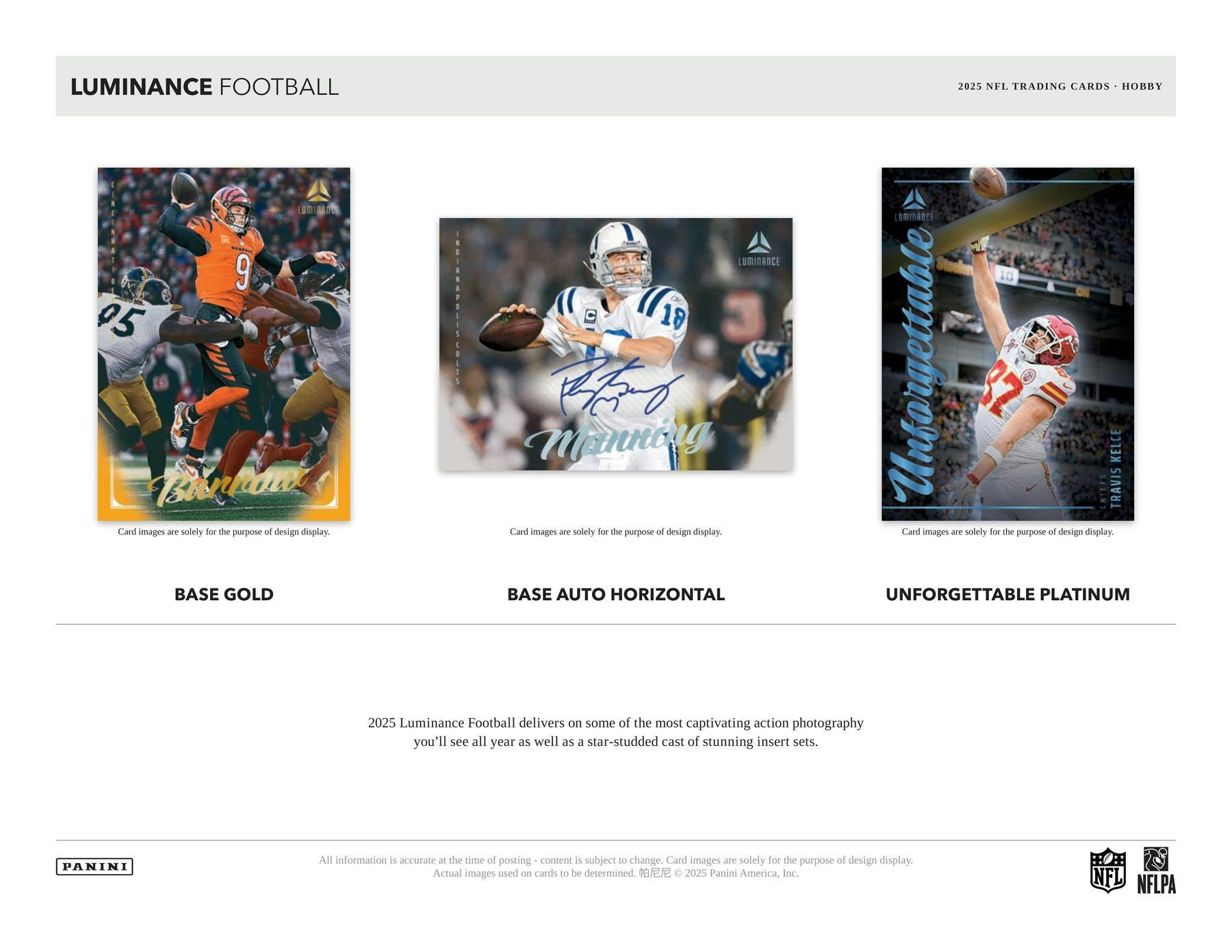 2025 Panini Luminance Football Hobby Box (3 Auto / 1 Mem) - NFL Hobby Box