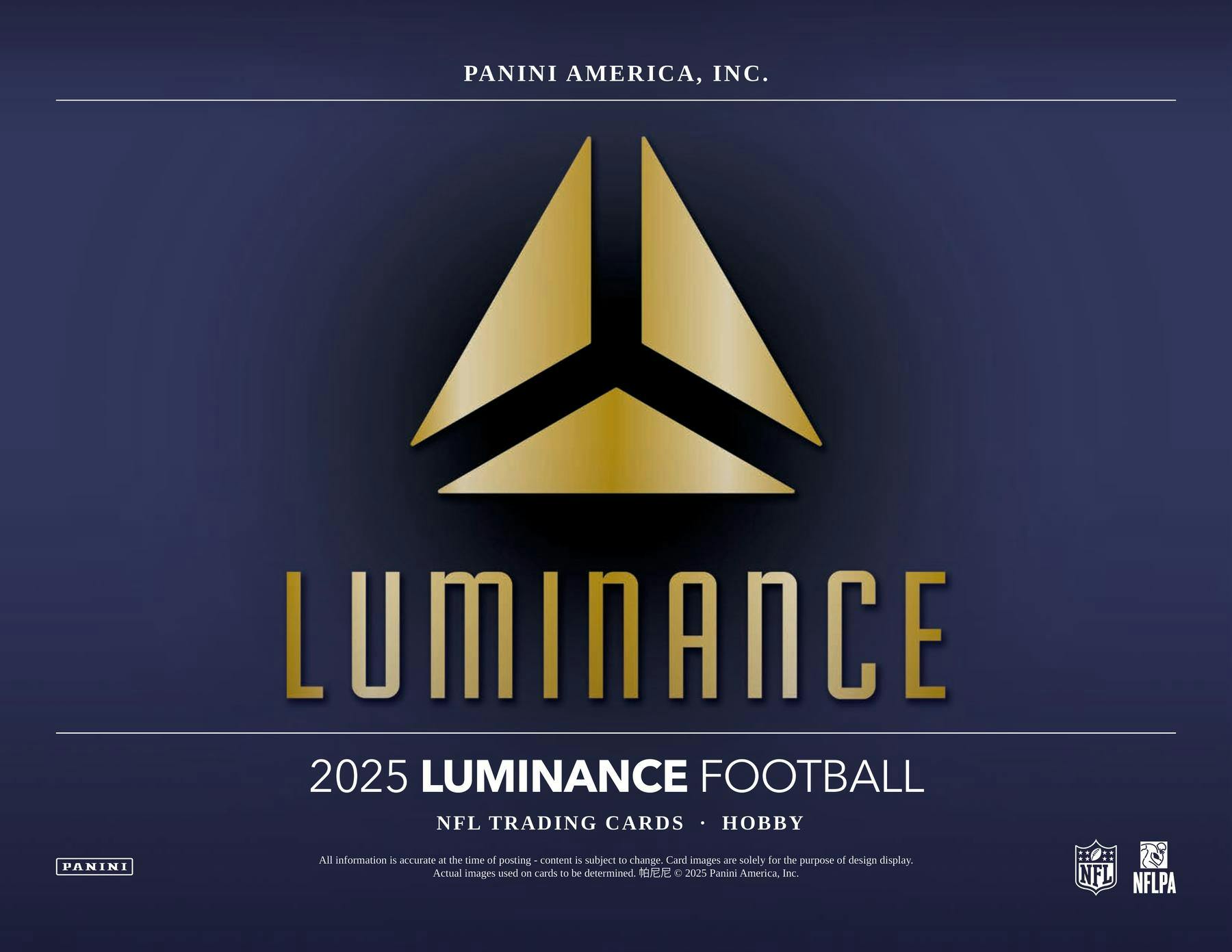 2025 Panini Luminance Football Hobby Box (3 Auto / 1 Mem) - NFL Hobby Box