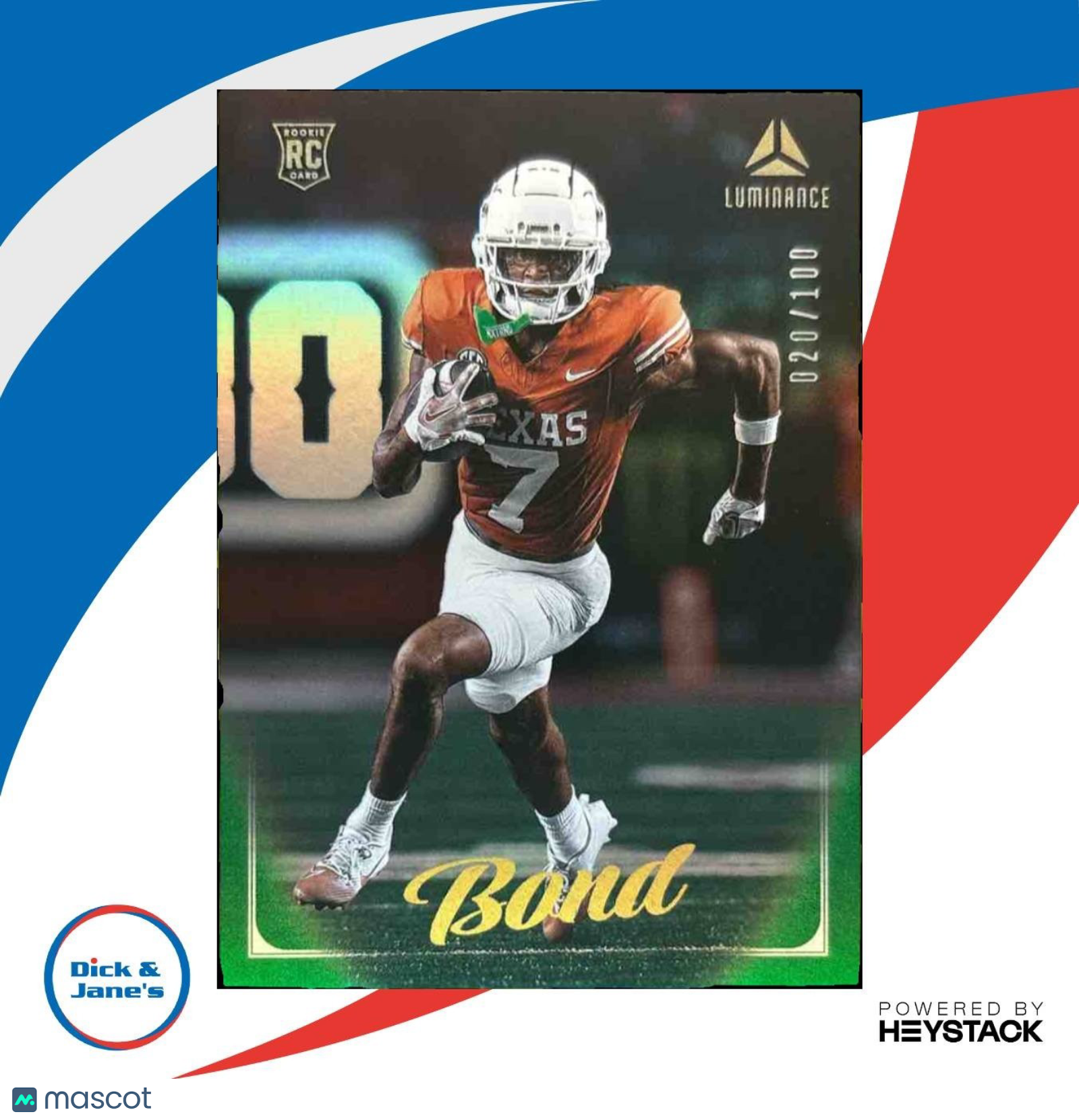 2025 Panini Luminance Isaiah Bond Green /100 #123 RC - Sports Cards