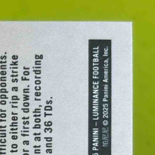 2025 Panini Luminance Jalen Milroe Dynamic Rookies #6 Seattle Seahawks - Sports Cards