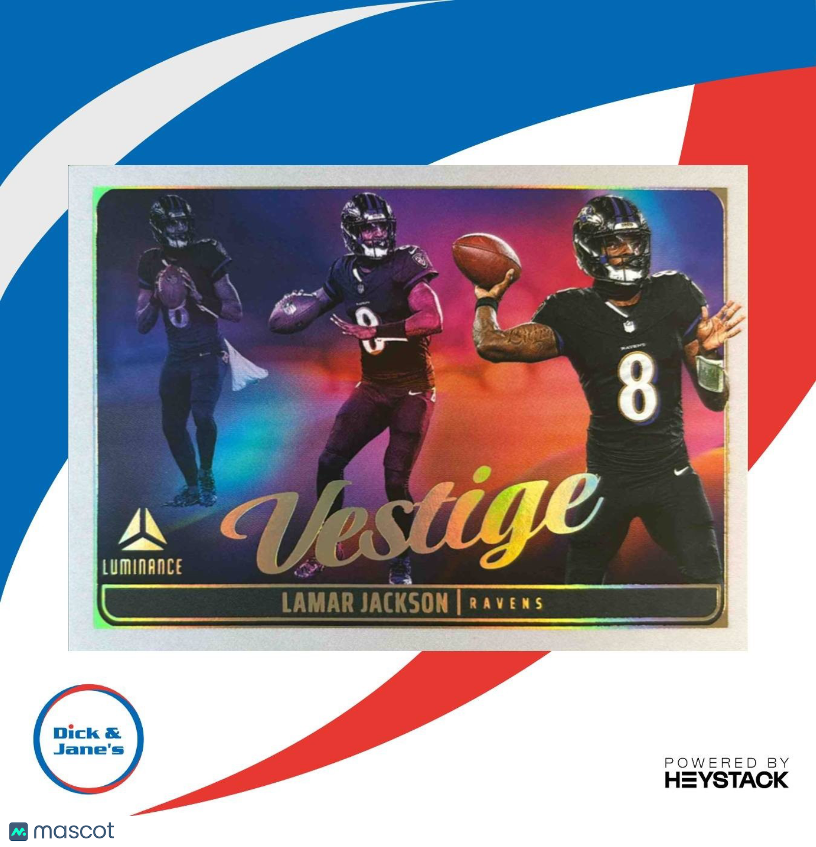 2025 Panini Luminance Lamar Jackson Vestige #4 Baltimore Ravens - Sports Cards