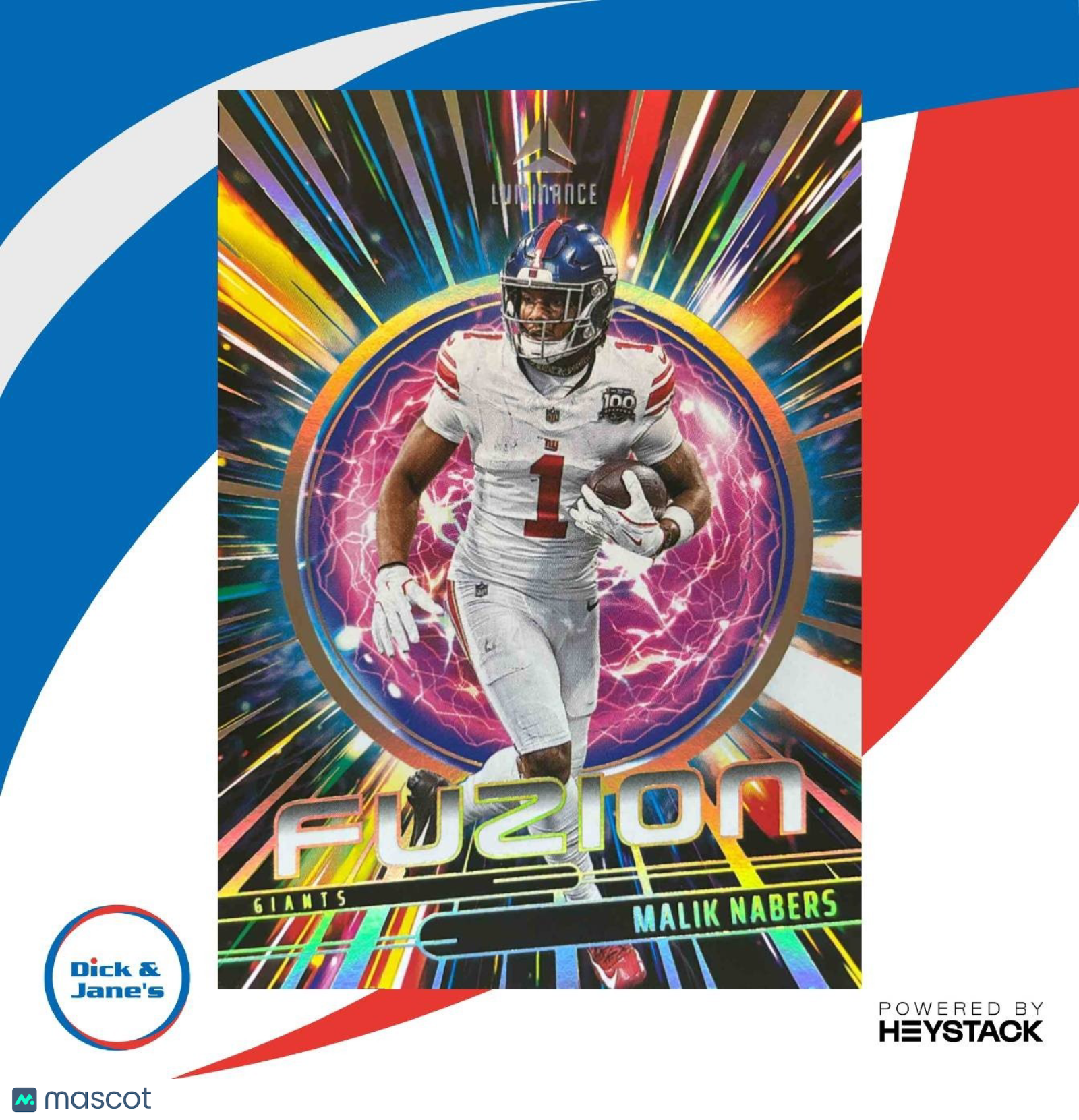 2025 Panini Luminance Malik Nabers Fuzion #9 New York Giants - Sports Cards