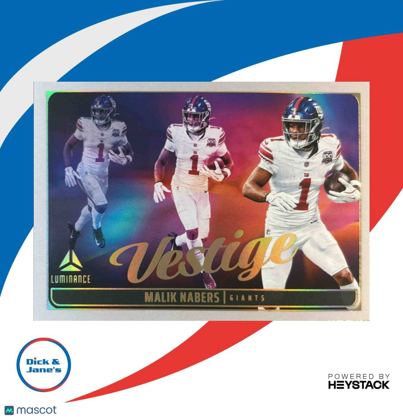2025 Panini Luminance Malik Nabers Vestige #2 New York Giants - Sports Cards