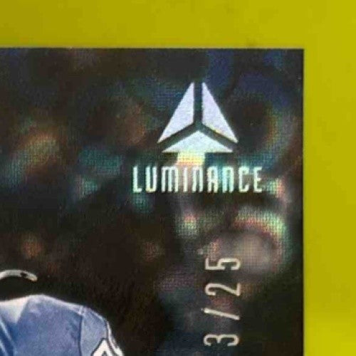 2025 Panini Luminance Omarion Hampton Auto Green /25 RC Los Angeles Chargers - Sports Cards