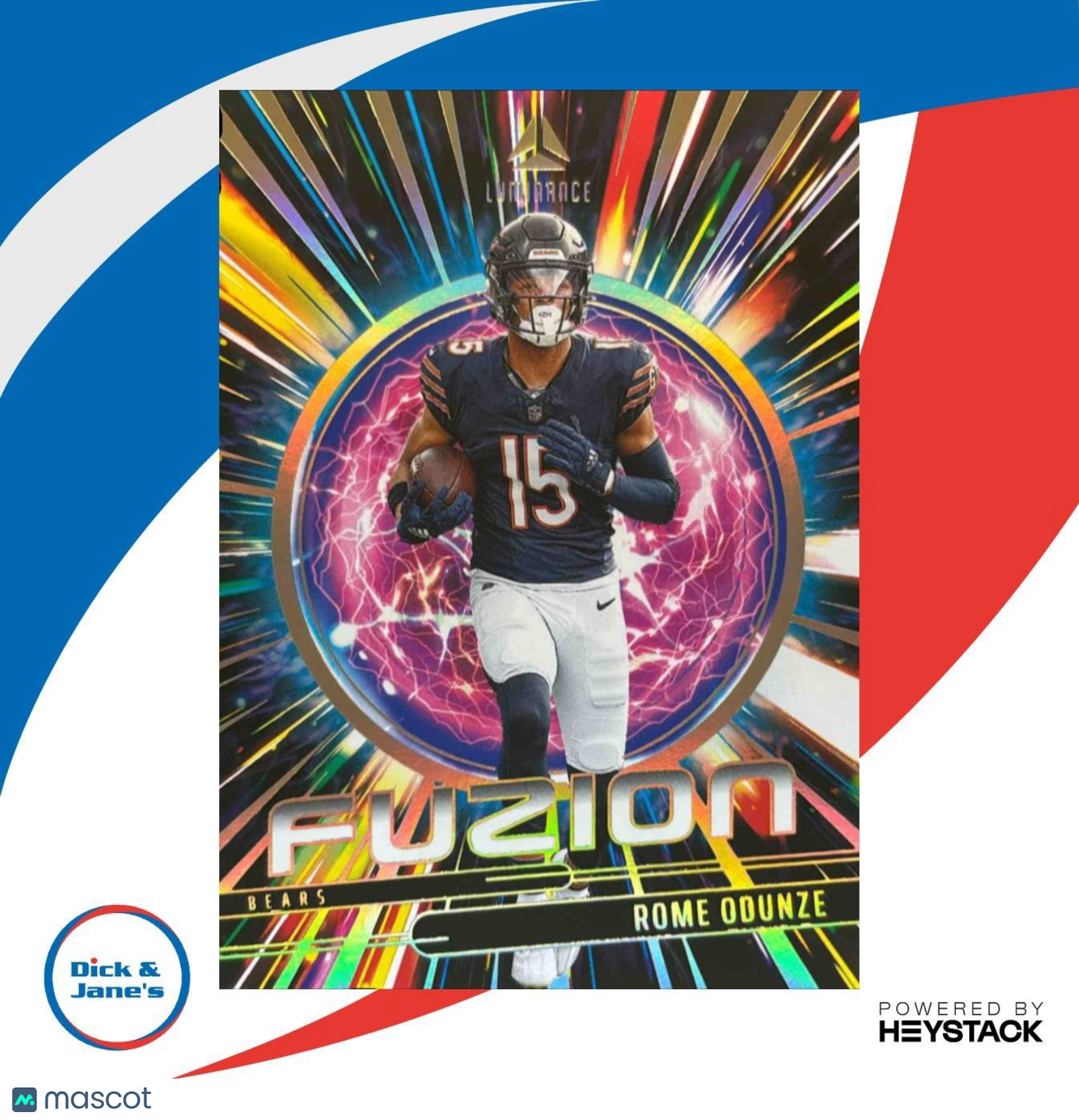 2025 Panini Luminance Rome Odunze Fuzion #7 Chicago Bears - Sports Cards