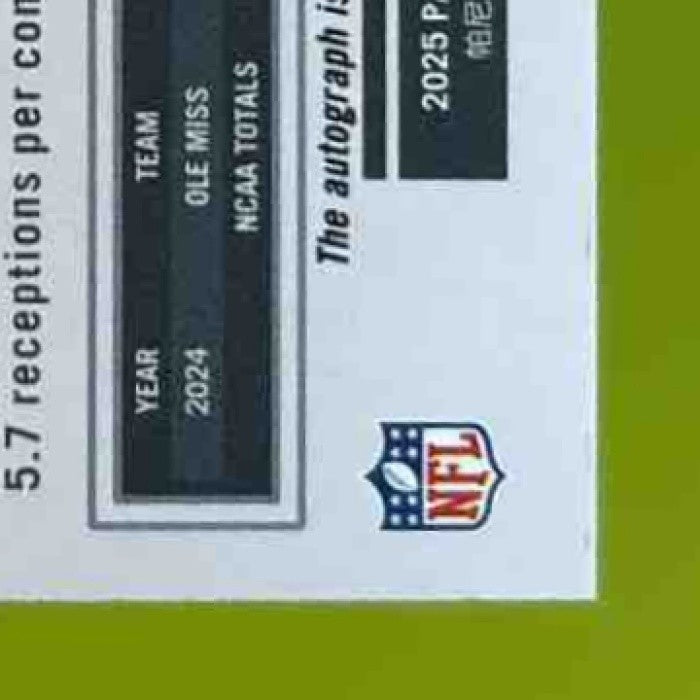 2025 Panini Luminance Tre Harris Auto /700 #124 RC Los Angeles Chargers - Sports Cards