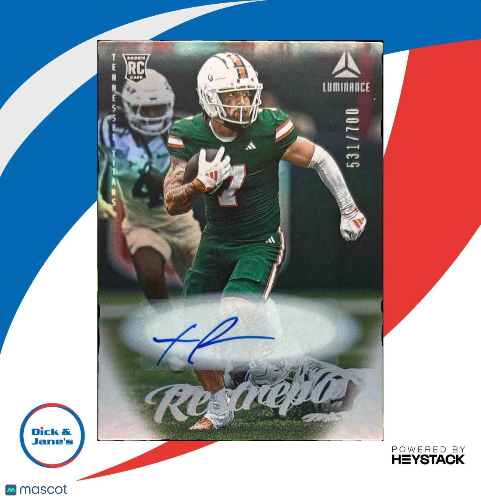 2025 Panini Luminance Xavier Restrepo Auto /700 #125 RC Tennessee Titans - Sports Cards