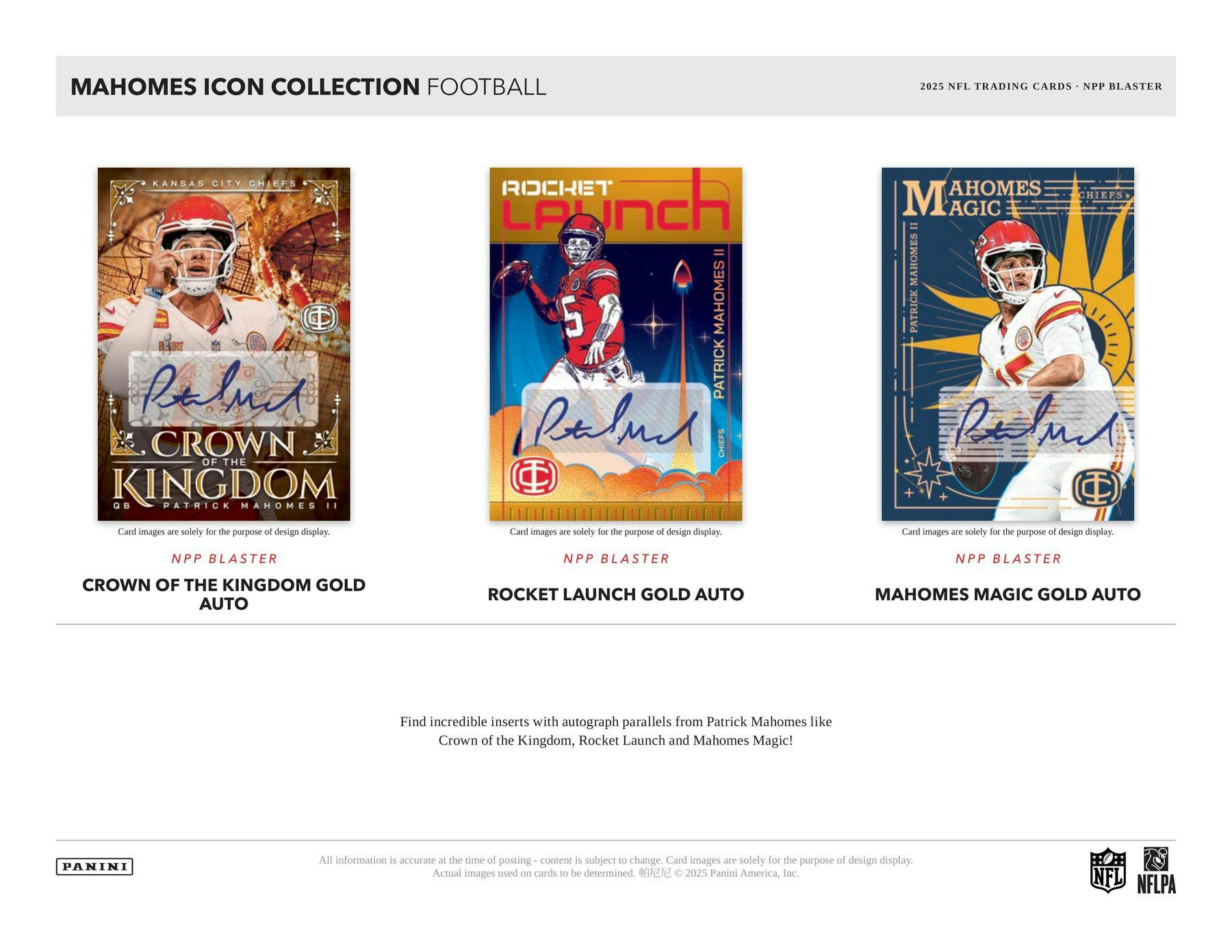 2025 Panini Mahomes Icon Collection Football Blaster Box - NFL Hobby Box