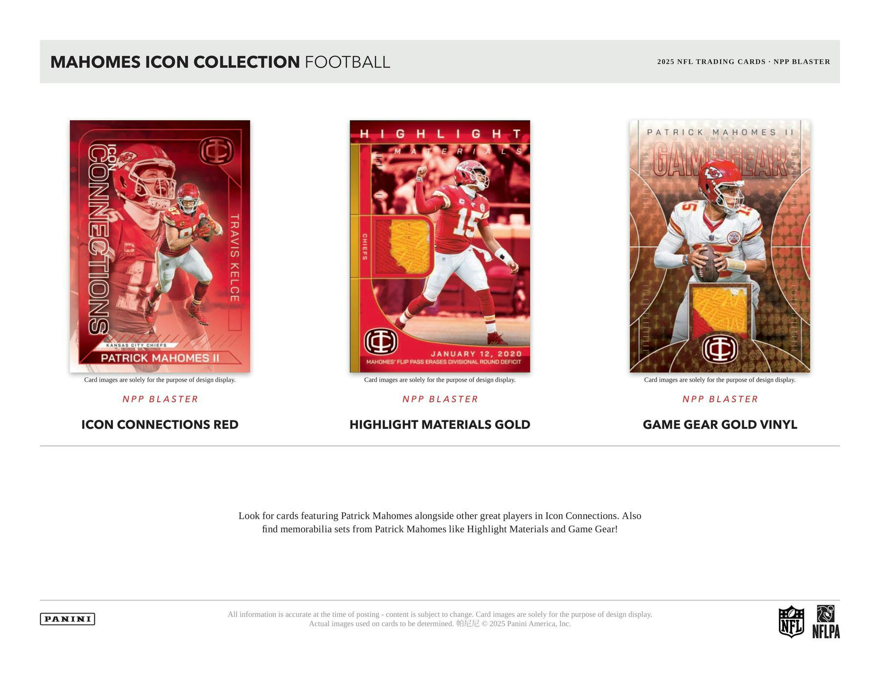 2025 Panini Mahomes Icon Collection Football Blaster Box - NFL Hobby Box