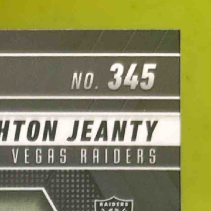 2025 Panini Mosaic Ashton Jeanty Rookies Red and White Stripe #345 RC Raiders - Sports Cards