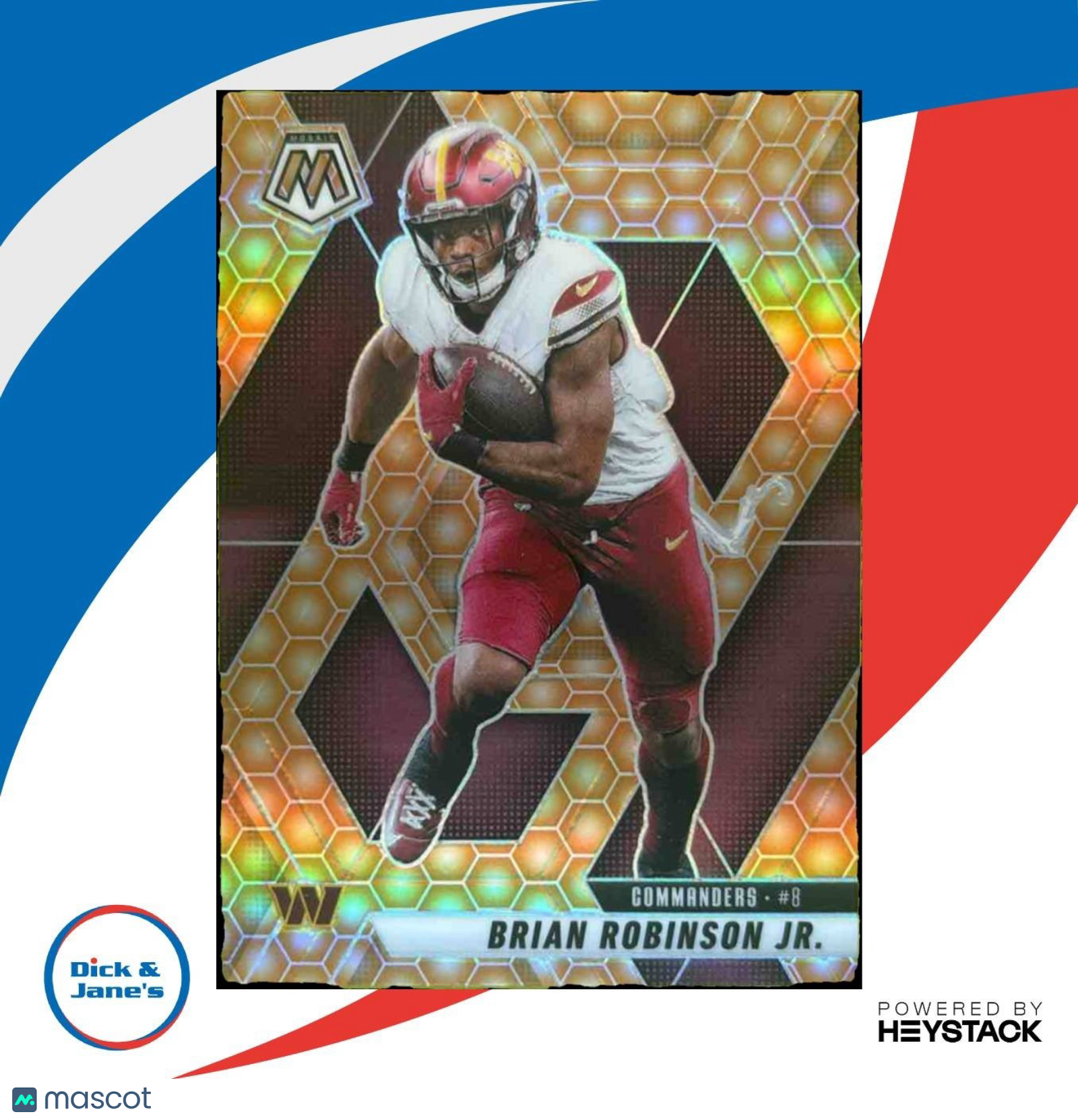 2025 Panini Mosaic Brian Robinson Jr. Honeycomb Prizm #143 Washington Commanders - Sports Cards