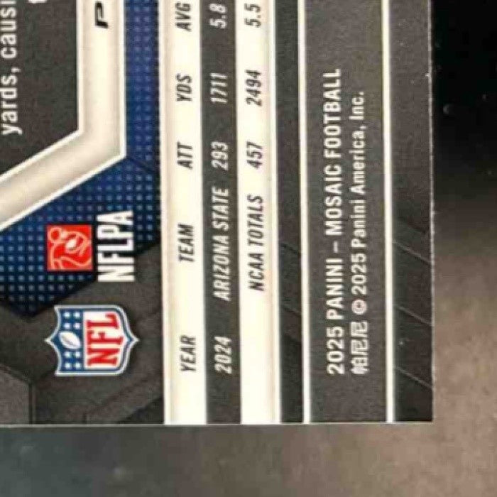2025 Panini Mosaic Cam Skattebo Rookie Variation Camo Red #271 RC New York Giant - Sports Cards