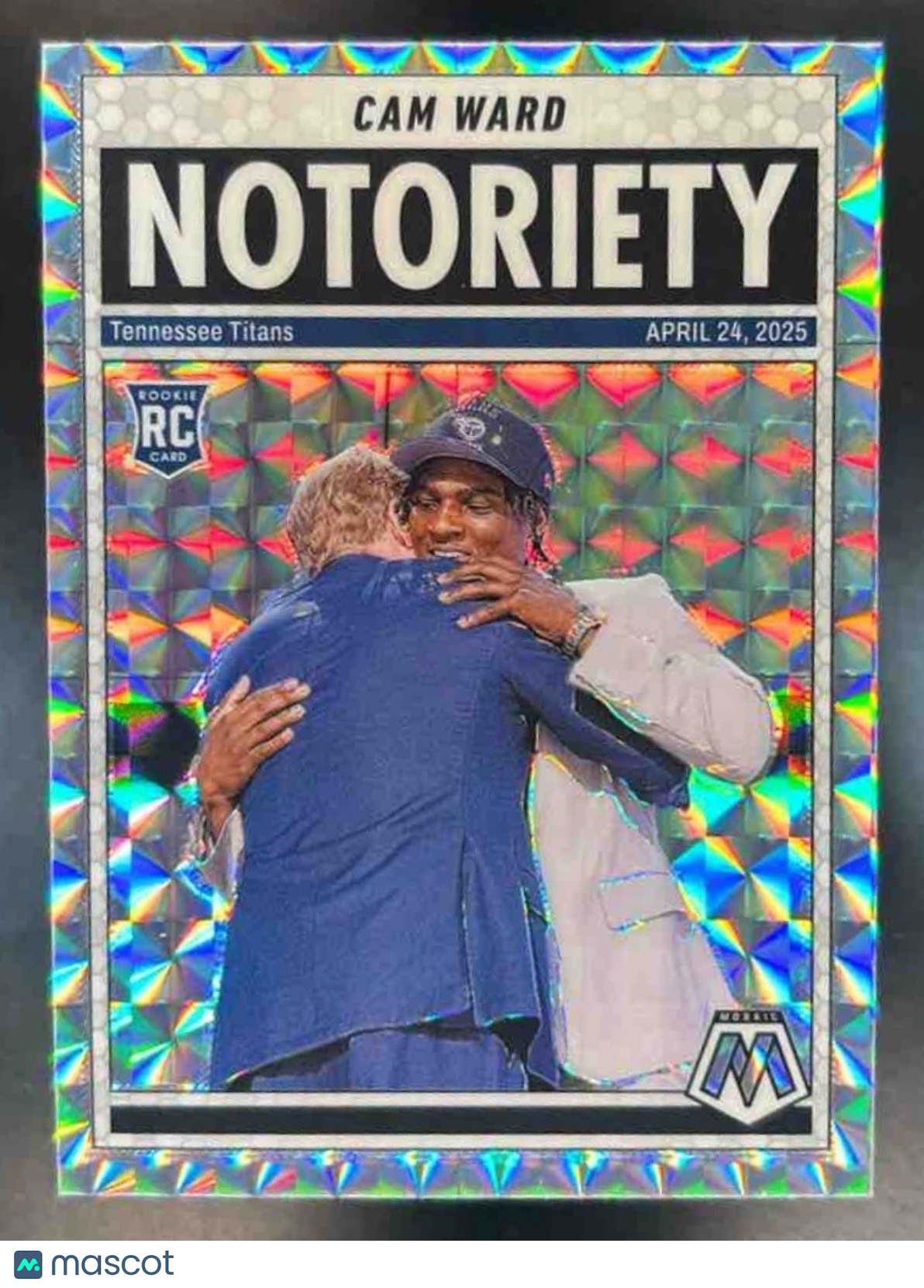 2025 Panini Mosaic Cam Ward Notoriety Mosaic Prizm #17 RC Tennessee Titans - Sports Cards