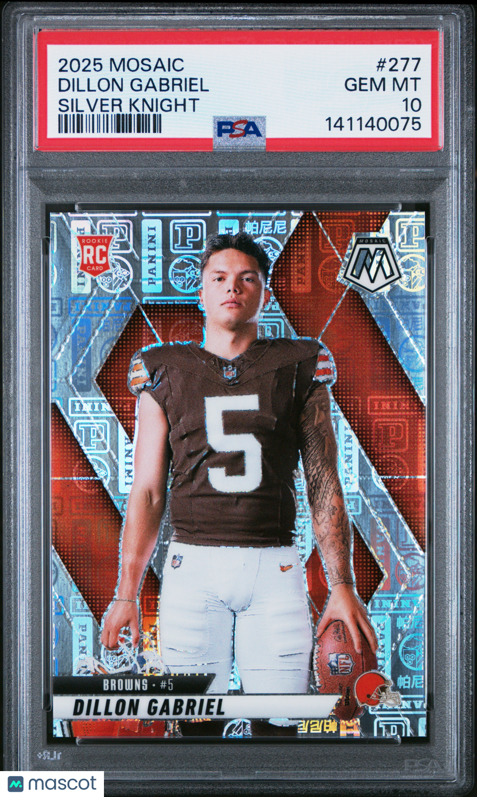 2025 Panini Mosaic Dillon Gabriel Silver Knight Rookie 024/149 PSA 10 GEM MINT - Graded Sports Cards