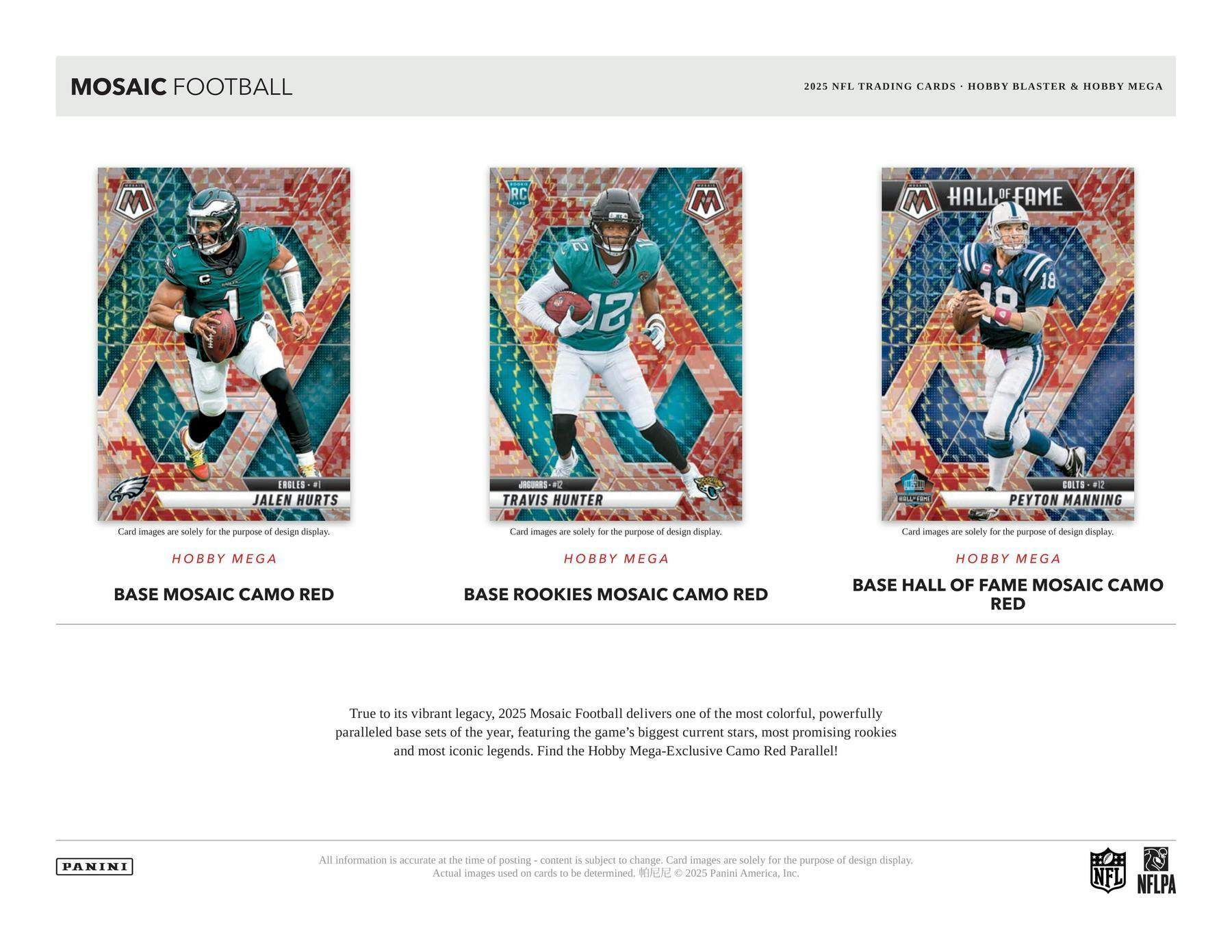2025 Panini Mosaic Football 6-Pack Hobby Blaster (Red Parallel) - NFL Blaster