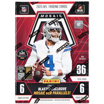 2025 Panini Mosaic Football 6-Pack Hobby Blaster (Red Parallel) - NFL Blaster