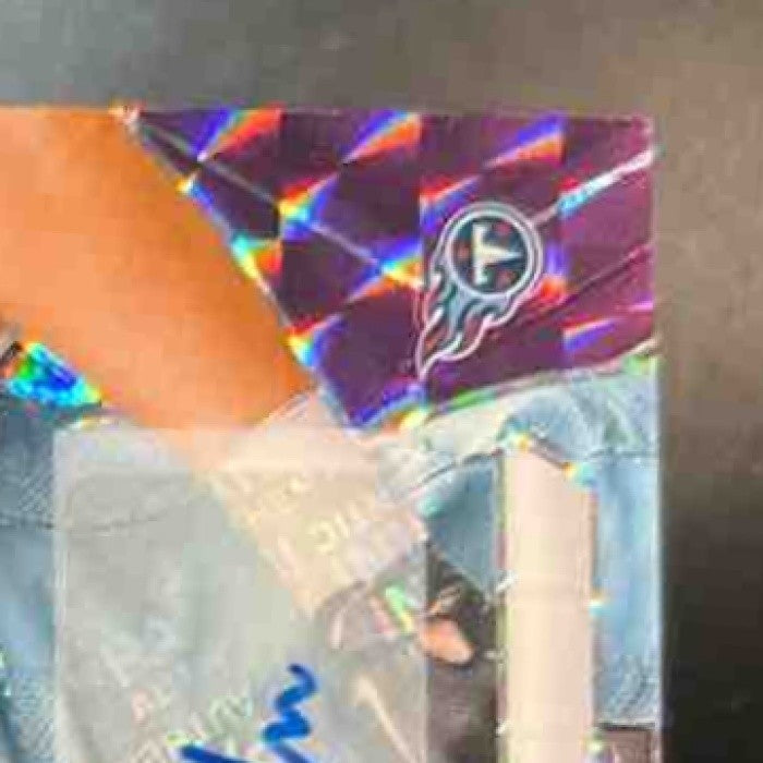 2025 Panini Mosaic Gunnar Helm Auto Purple Prizm /49 #394 RC Tennessee Titans - Sports Cards