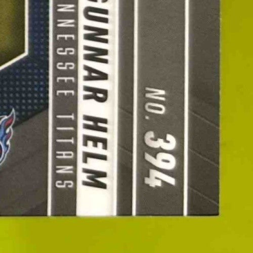 2025 PANINI MOSAIC GUNNAR HELM RED & WHITE STRIPE PRIZM RC #394 - Sports Cards