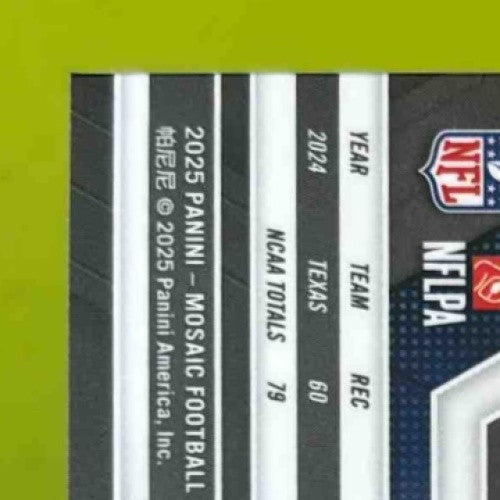 2025 PANINI MOSAIC GUNNAR HELM RED & WHITE STRIPE PRIZM RC #394 - Sports Cards