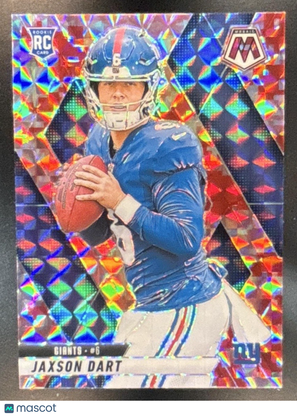 2025 Panini Mosaic Jaxson Dart Rookies Camo Pink Prizm #362 RC New York Giants - Sports Cards