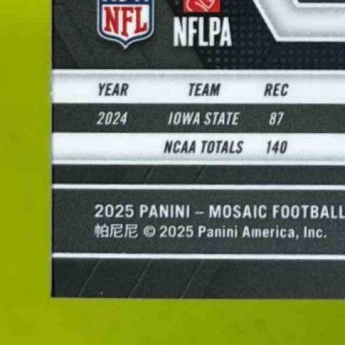 2025 Panini Mosaic Jayden Higgins Rookie Silver Variation #286 RC Houston Texans - Sports Cards