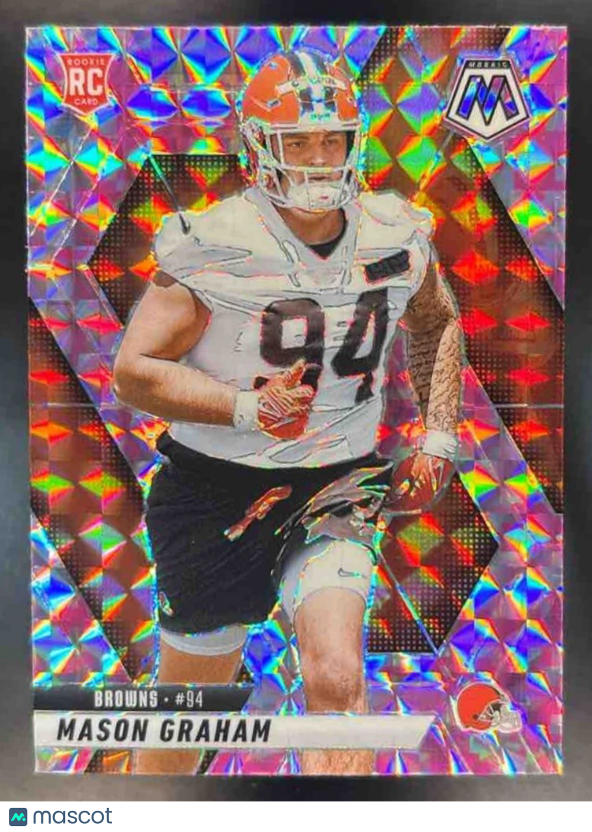 2025 Panini Mosaic Mason Graham Rookies Camo Pink Prizm #311 RC Cleveland Browns - Sports Cards