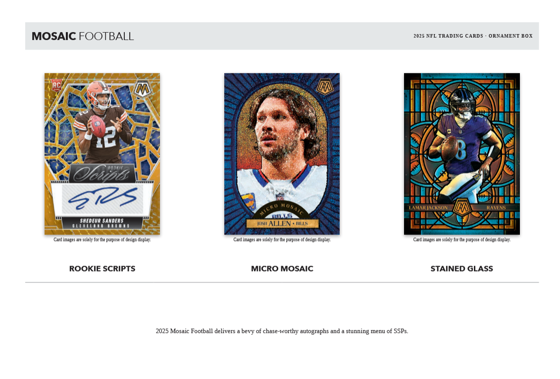 2025 Panini Mosaic NFL Football Ornament Box - NFL Hobby Box