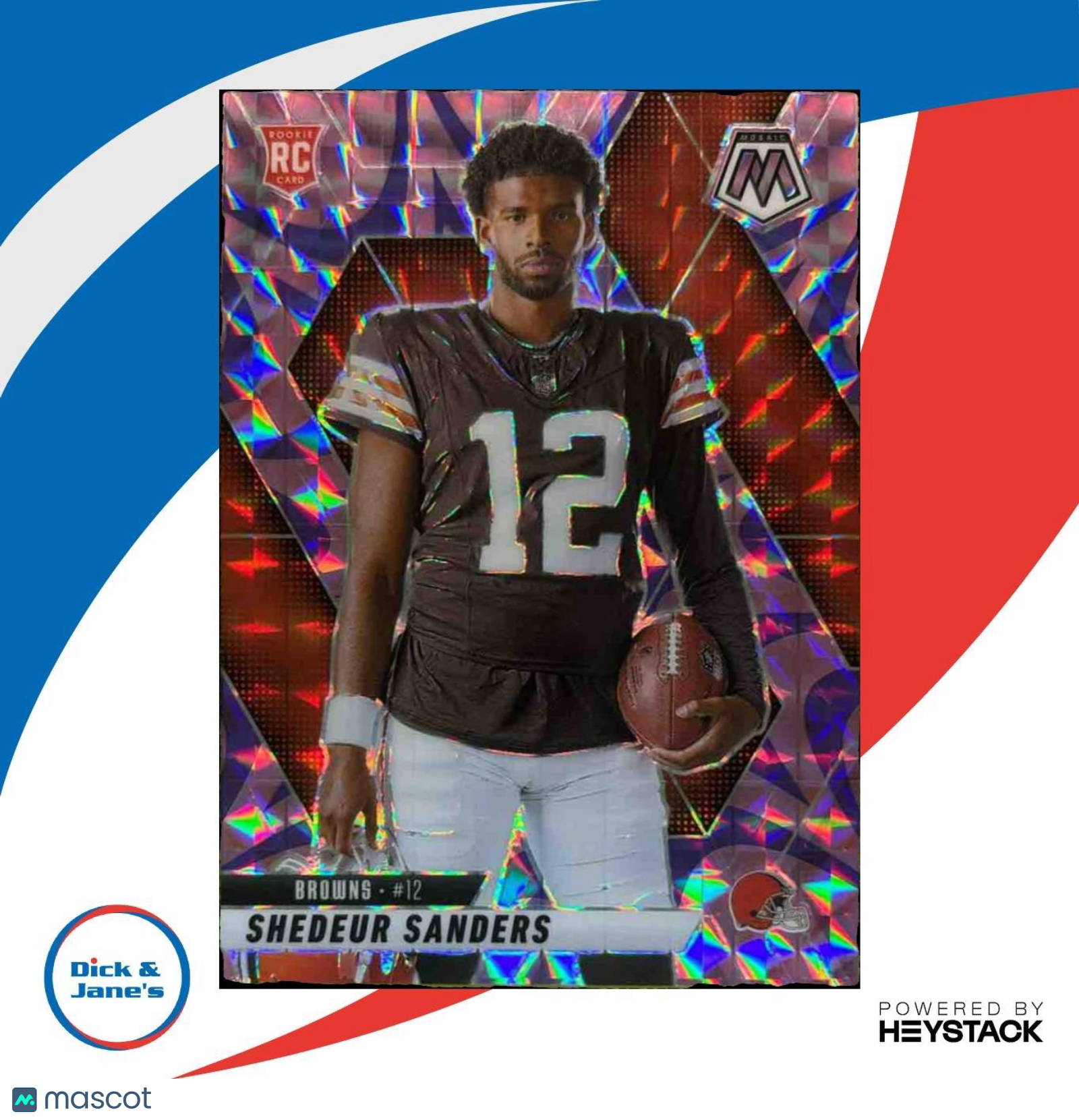 2025 Panini Mosaic Shedeur Sanders Rookie Variation Camo Pink #290 RC - Sports Cards