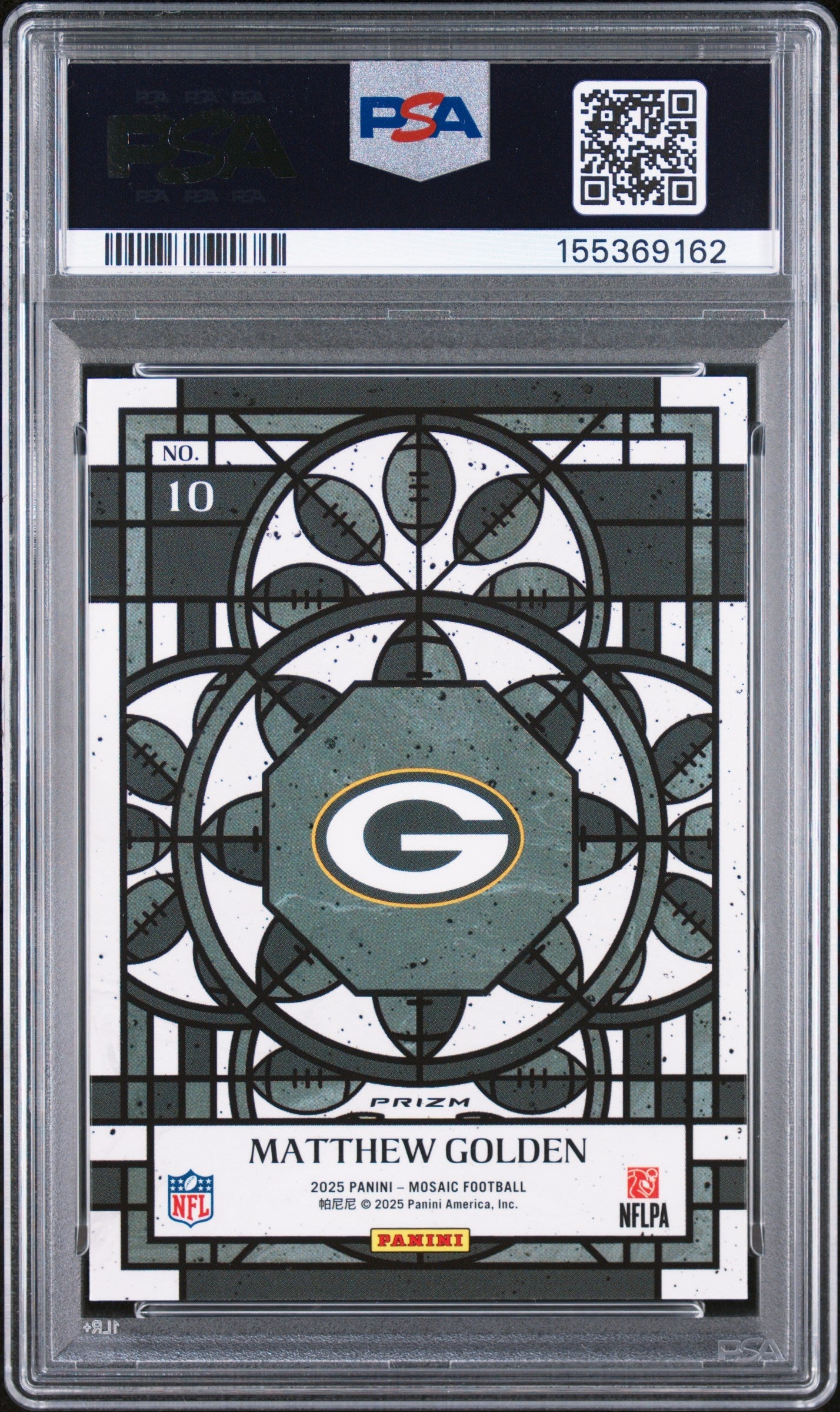 2025 Panini Mosaic Stained Glass Matthew Golden #10 PSA 9 - Graded Sports Cards
