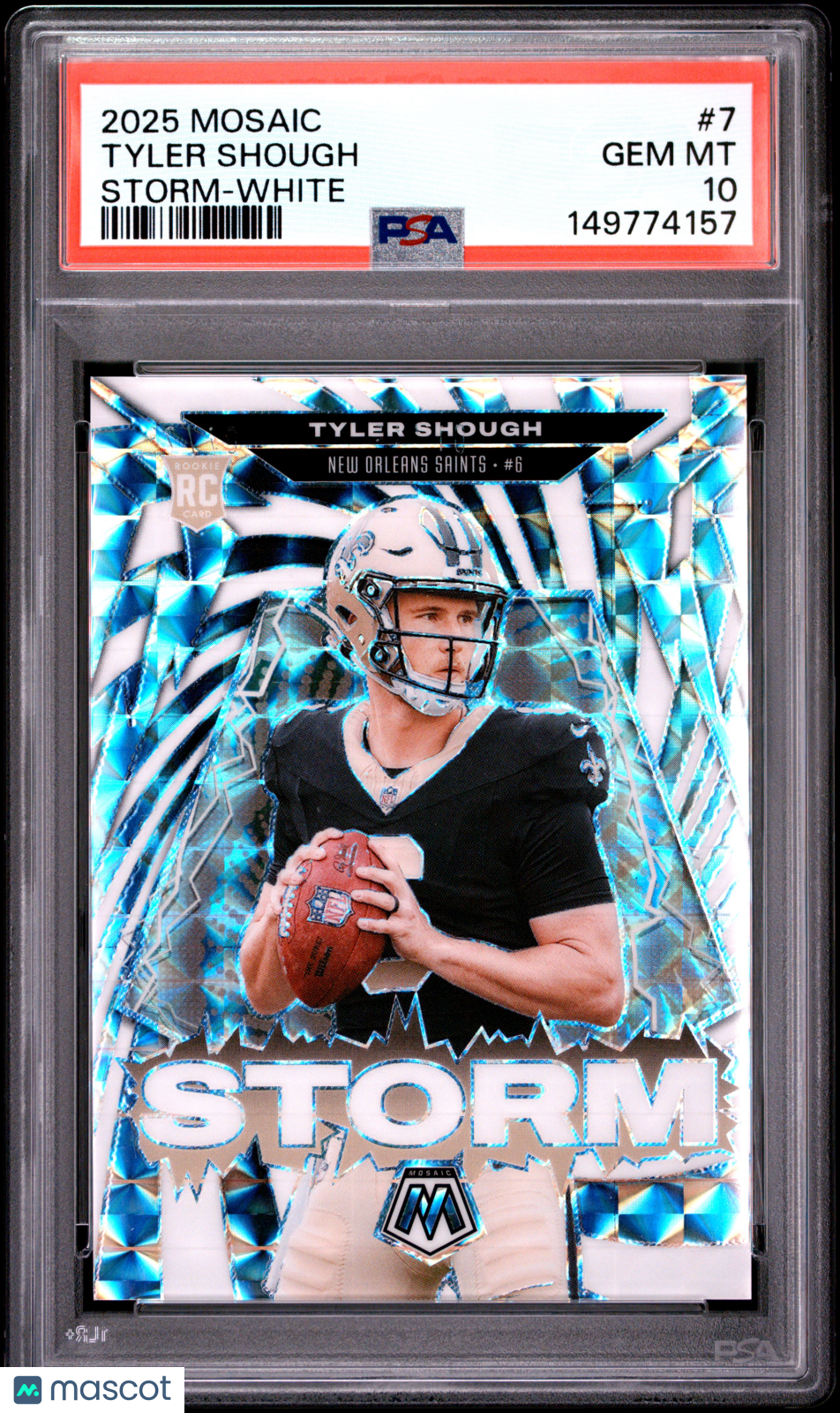 2025 Panini Mosaic Storm Tyler Shough White #7 PSA 10 /25 - Graded Sports Cards