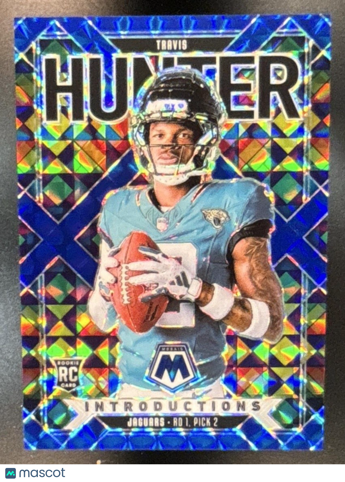 2025 Panini Mosaic Travis Hunter Introductions Blue /99 #7 RC Colorado Buffaloes - Sports Cards