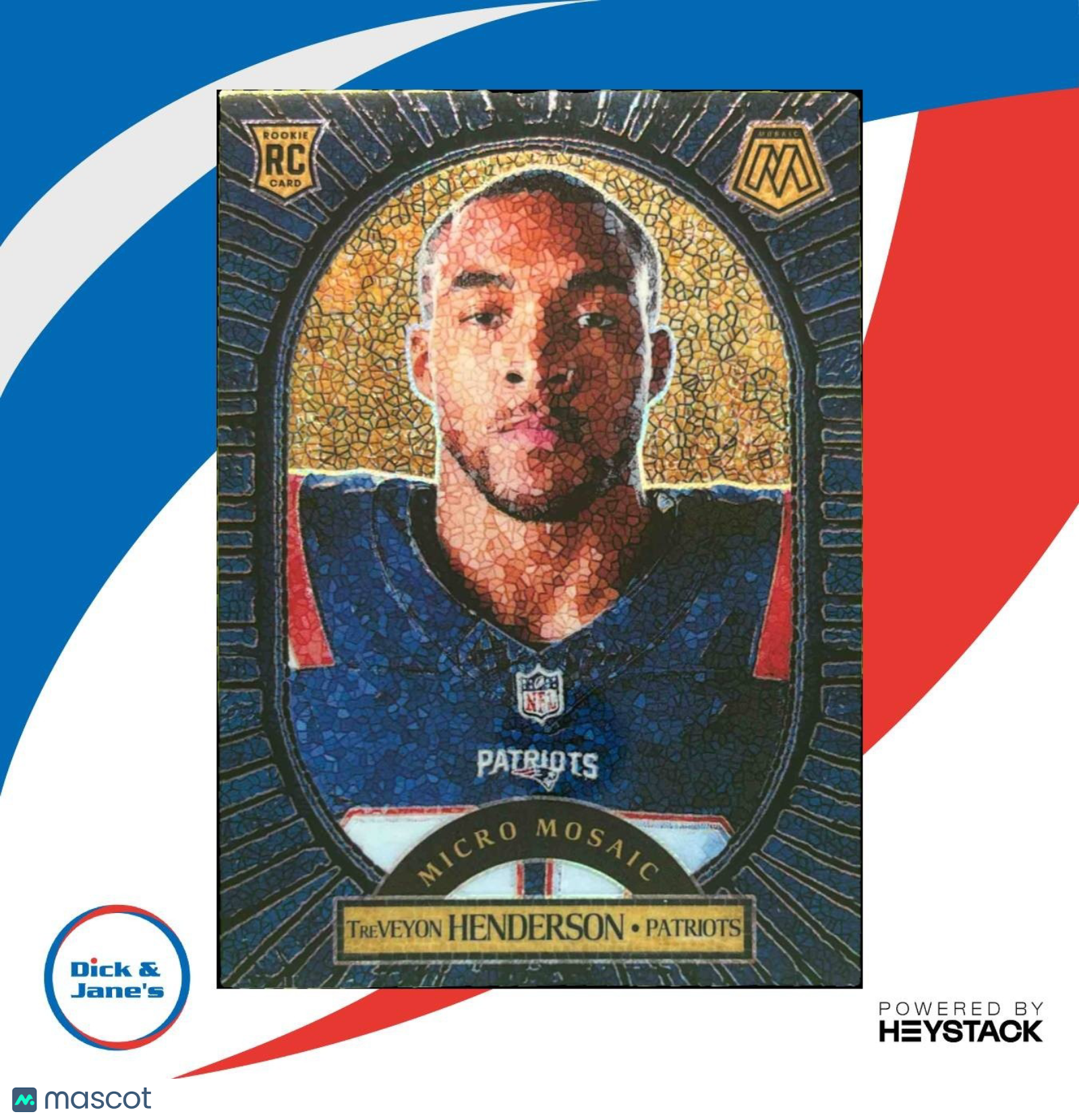 2025 Panini Mosaic TreVeyon Henderson Micro Mosaic #8 RC New England Patriots - Sports Cards