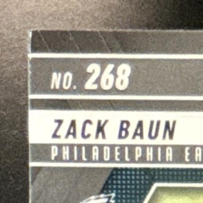 2025 Panini Mosaic Zack Baun International Games Honeycomb #268 Eagles - Sports Cards