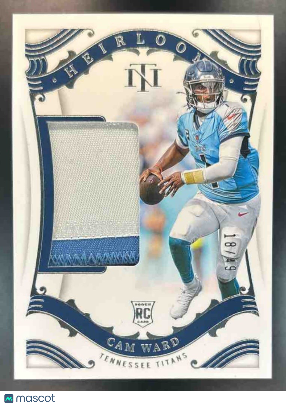 2025 Panini National Treasures Cam Ward Heirlooms /49 MEM RC Tennessee Titans - Sports Cards