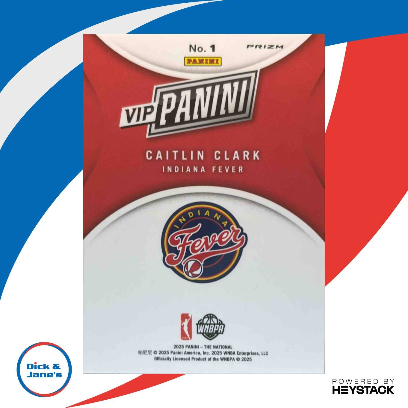 2025 Panini NSCC National VIP Caitlin Clark Baja Stripe Prizm #1 Indiana Fever - Sports Cards