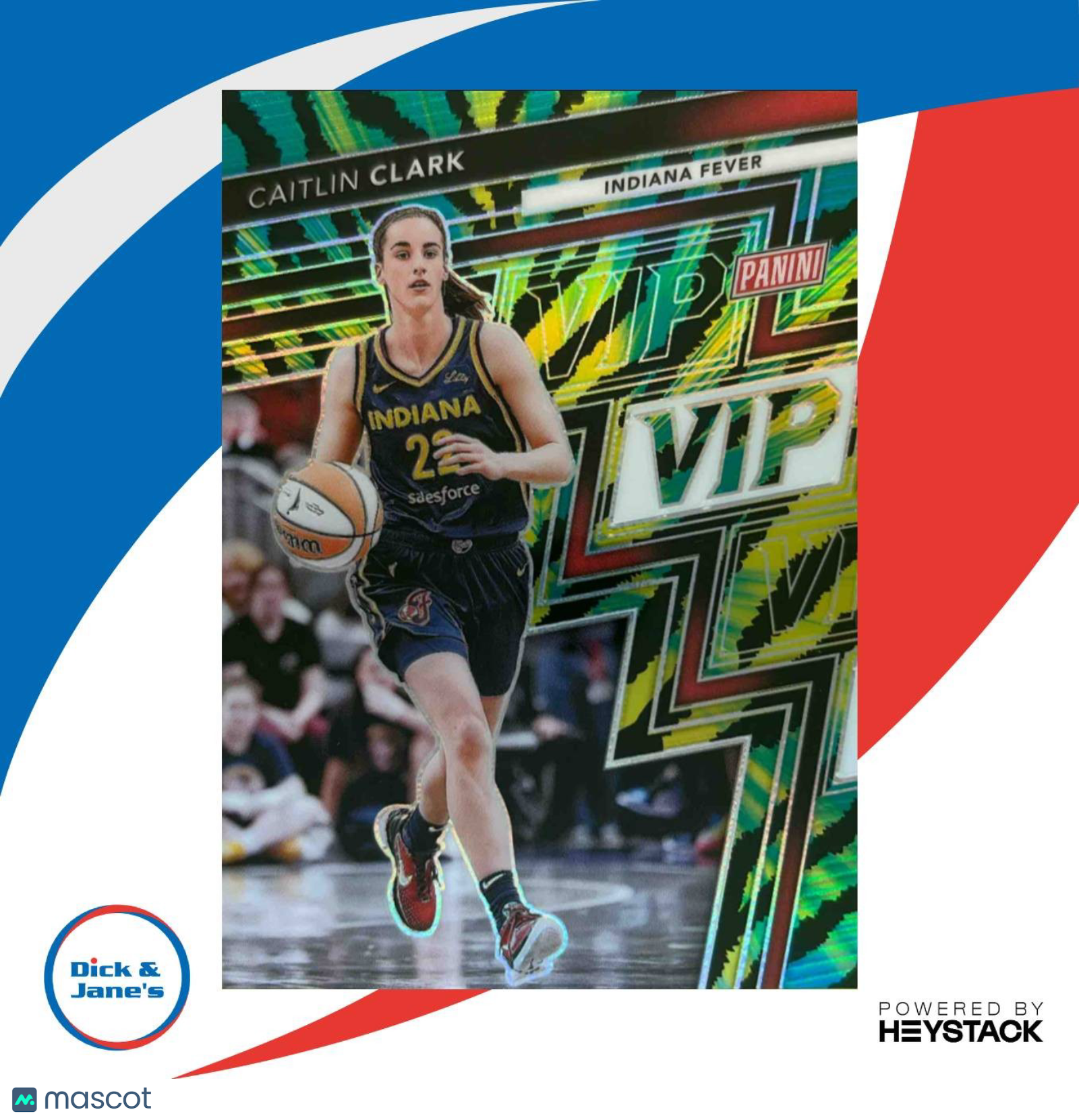 2025 Panini NSCC National VIP Caitlin Clark Baja Stripe Prizm #1 Indiana Fever - Sports Cards