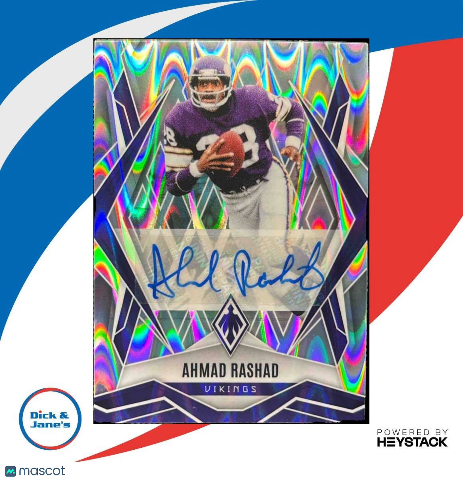 2025 Panini Phoenix Ahmad Rashad Auto /20 #50 Minnesota Vikings - Sports Cards