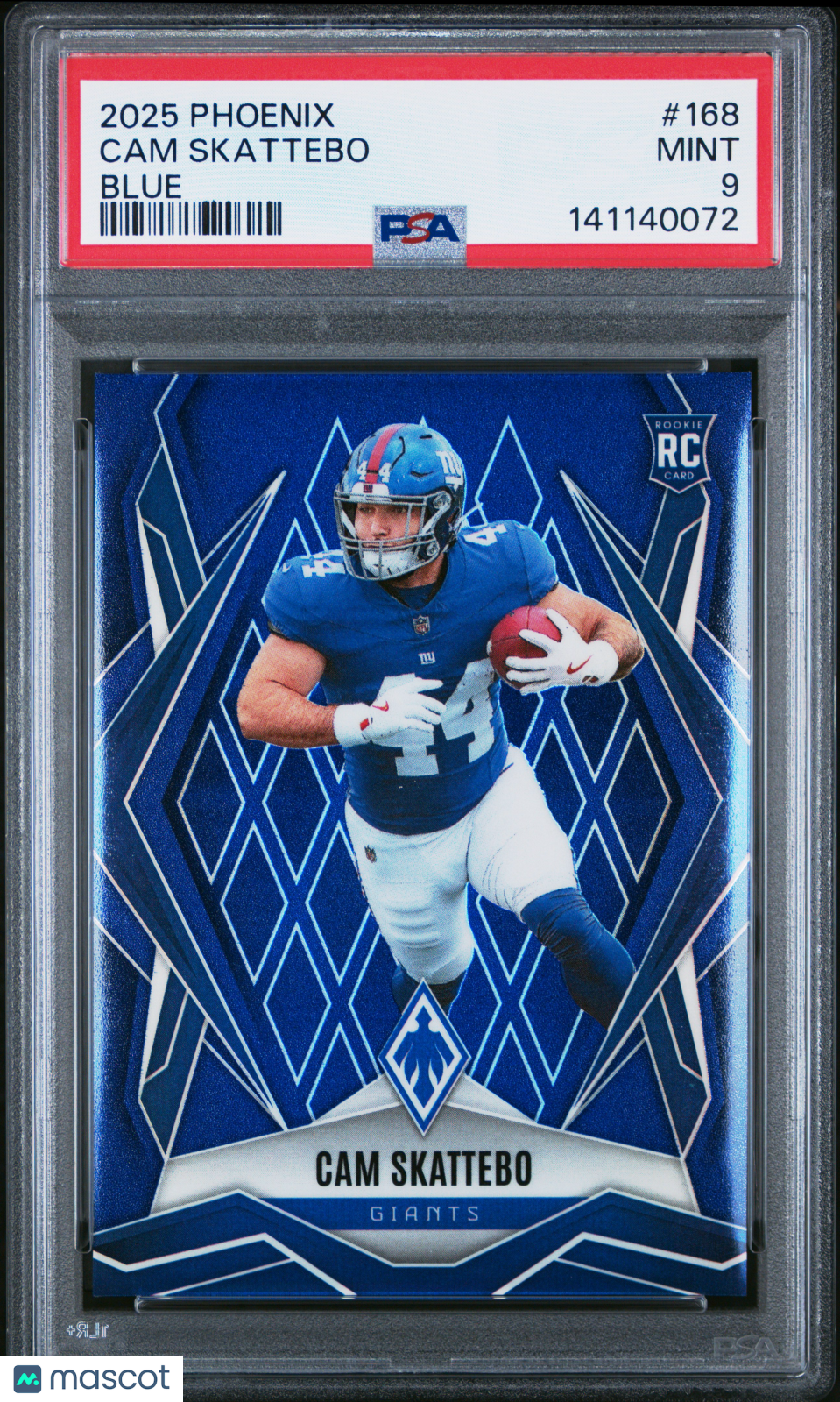 2025 Panini Phoenix Cam Skattebo Blue 41/50 Rookie #168 PSA 9 New York Giants - Graded Sports Cards