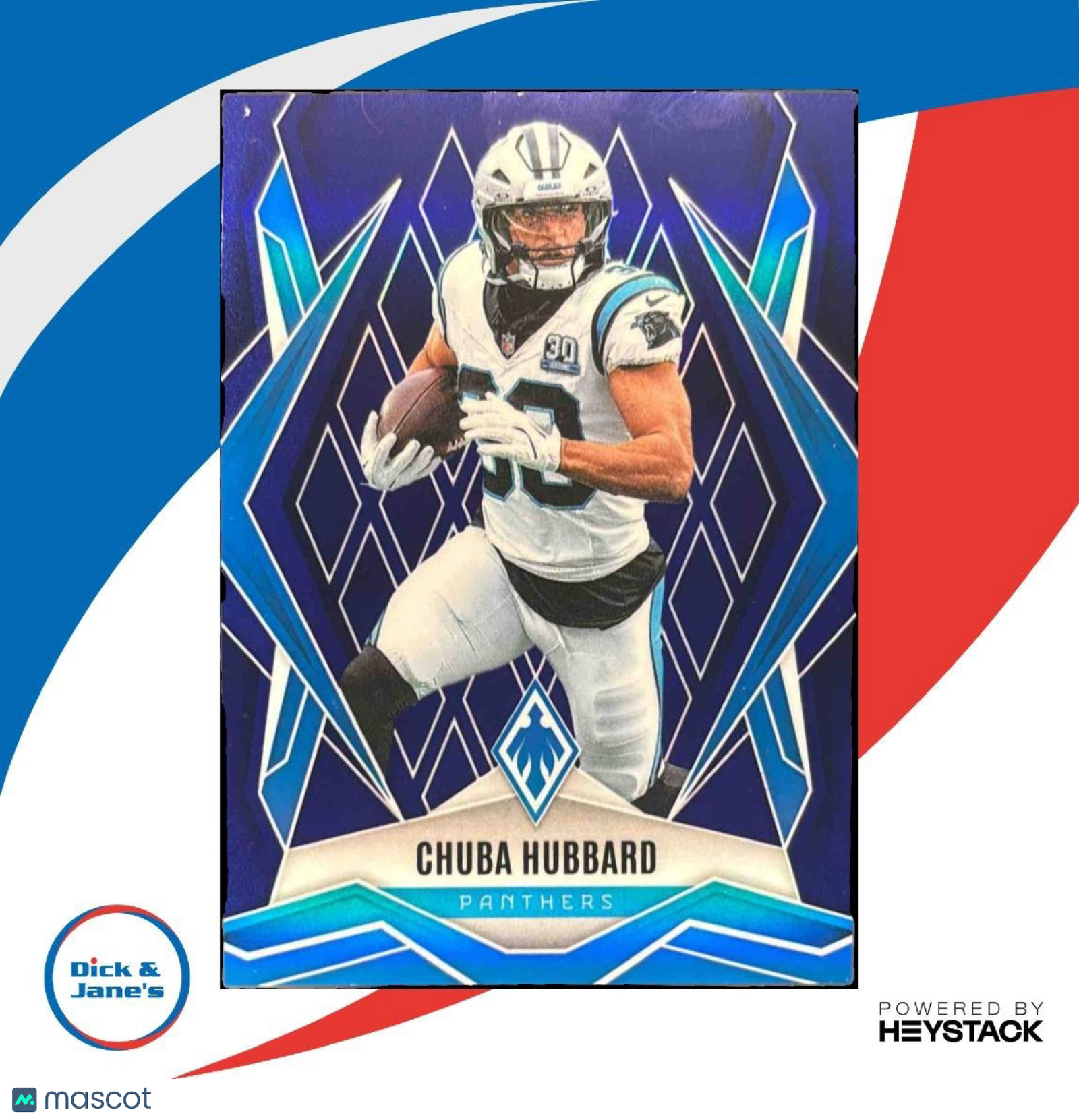 2025 Panini Phoenix Chuba Hubbard Blue /50 #75 Carolina Panthers - Sports Cards