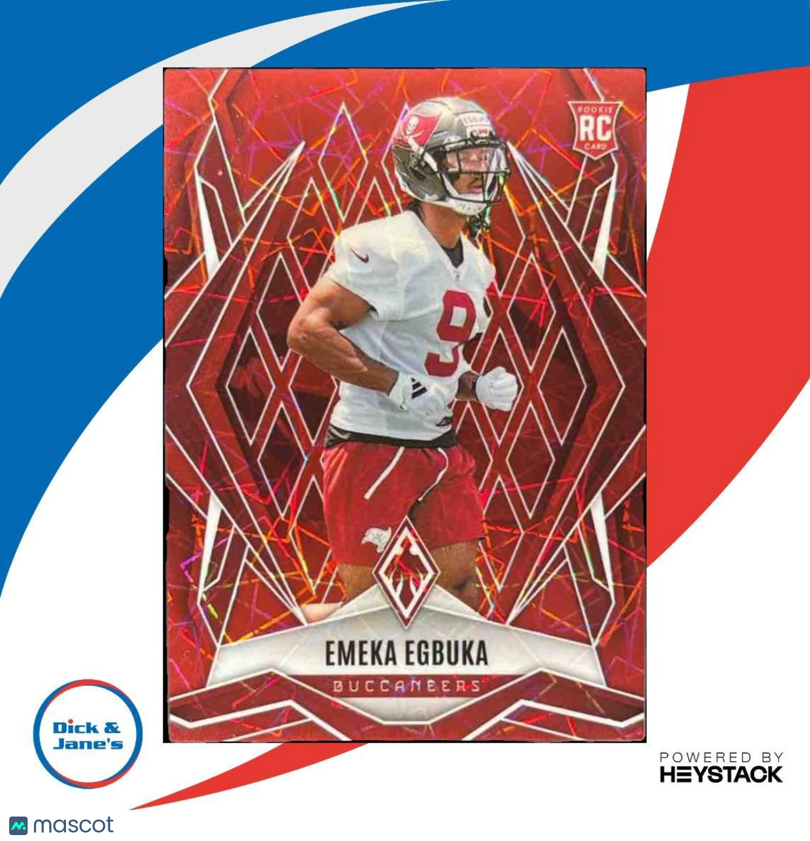 2025 Panini Phoenix Emeka Egbuka Red Lazer /199 #225 RC Tampa Bay Buccaneers - Sports Cards