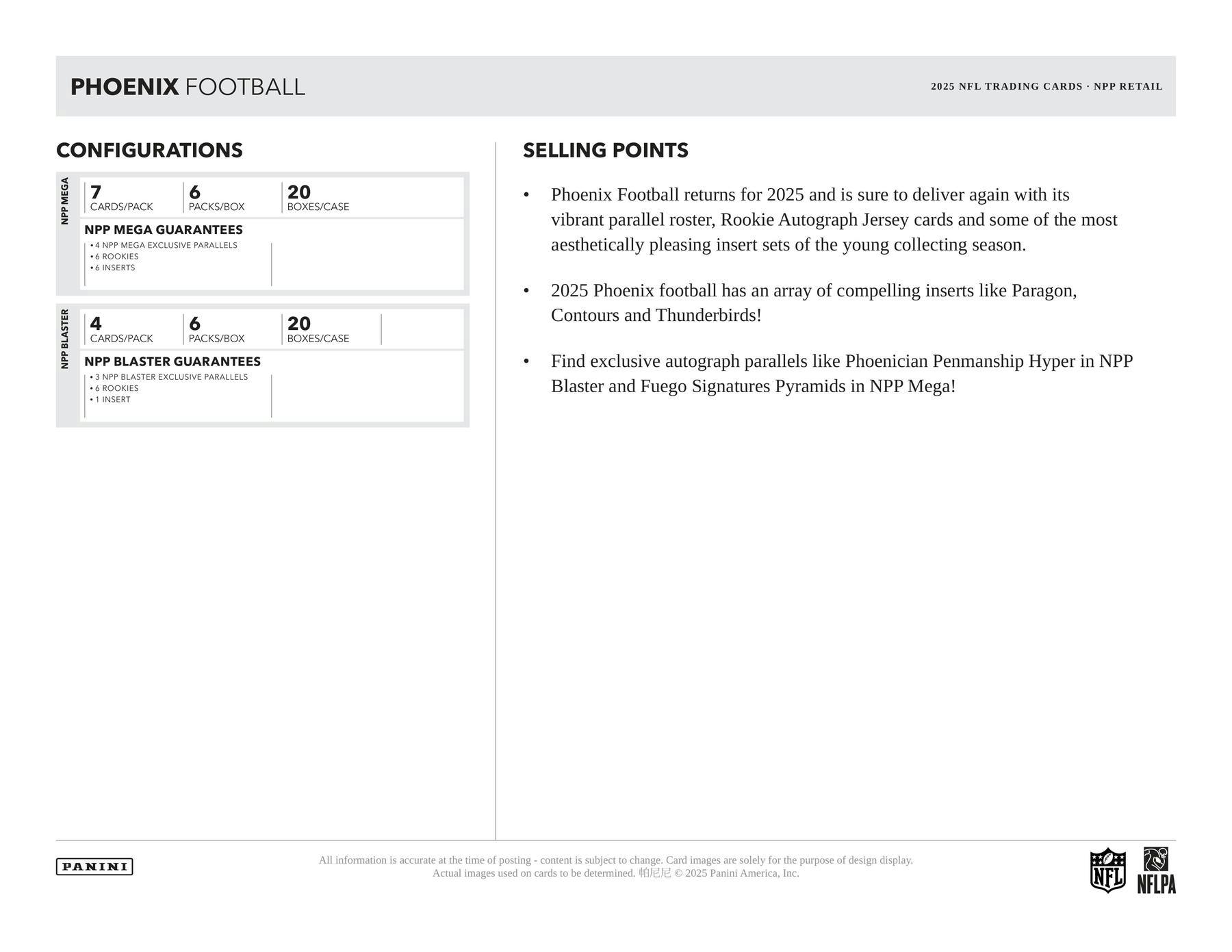 2025 Panini Phoenix Football 6-Pack Blaster Box (Hyper Parallels) - NFL Blaster
