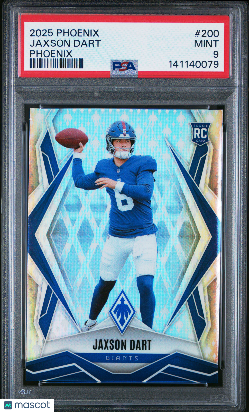 2025 Panini Phoenix Jaxson Dart 149/149 Rookie #200 PSA 9 MINT New York Giants - Graded Sports Cards