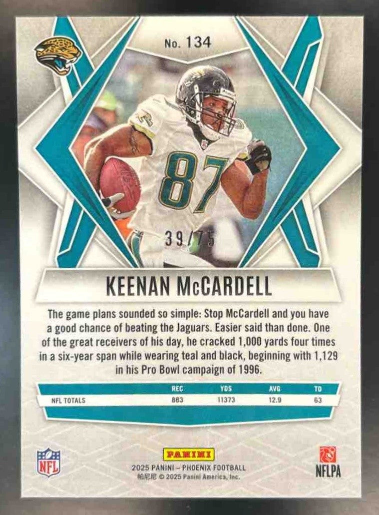 2025 Panini Phoenix Keenan McCardell Seismic /75 #134 Jacksonville Jaguars - Sports Cards