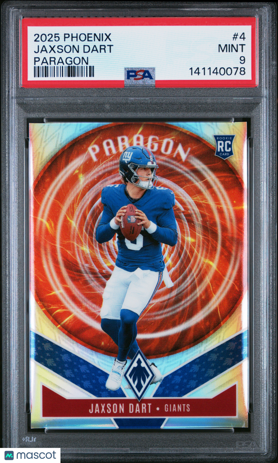2025 Panini Phoenix Paragon Jaxson Dart Rookie #4 PSA 9 MINT New York Giants - Graded Sports Cards