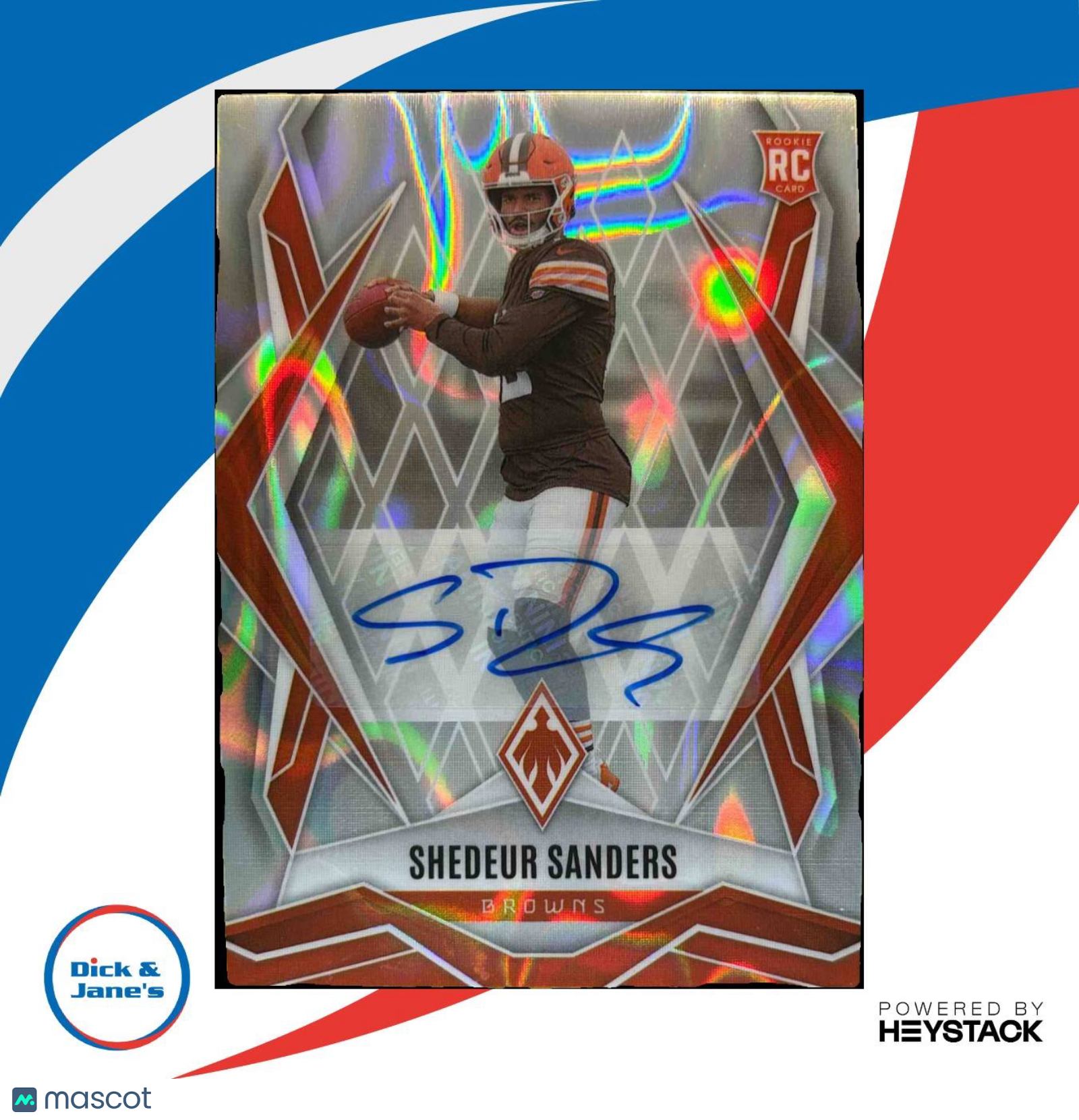 2025 Panini Phoenix Shedeur Sanders Rookies Auto Silver #154 RC Cleveland Browns - Sports Cards