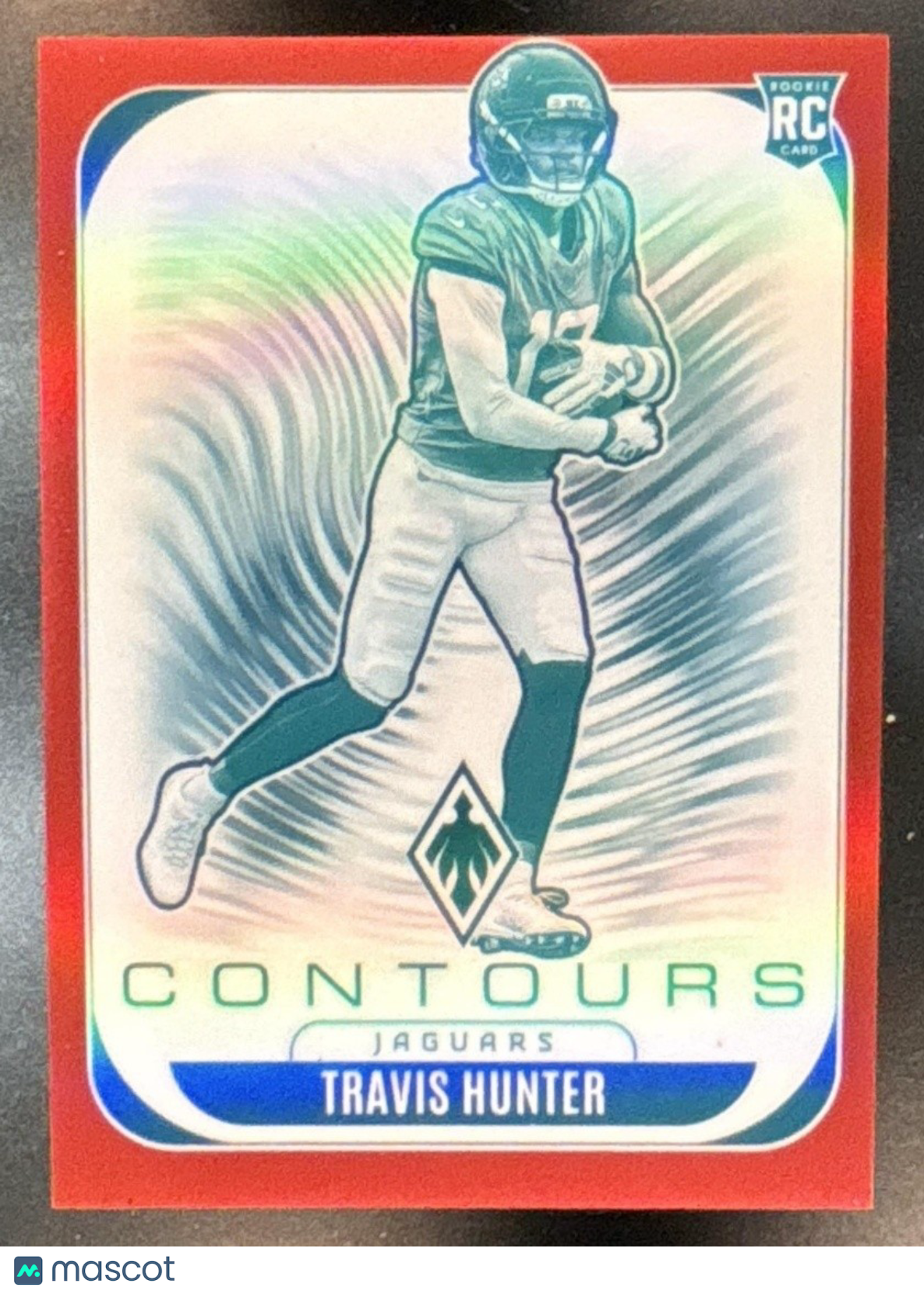 2025 Panini Phoenix Travis Hunter Contours Red /249 #15 RC Jacksonville Jaguars - Sports Cards