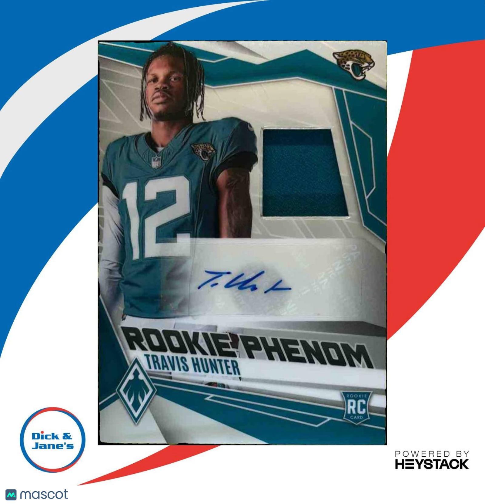 2025 Panini Phoenix Travis Hunter Rookie Phenoms Jersey Auto /249 # RC Jaguars - Sports Cards